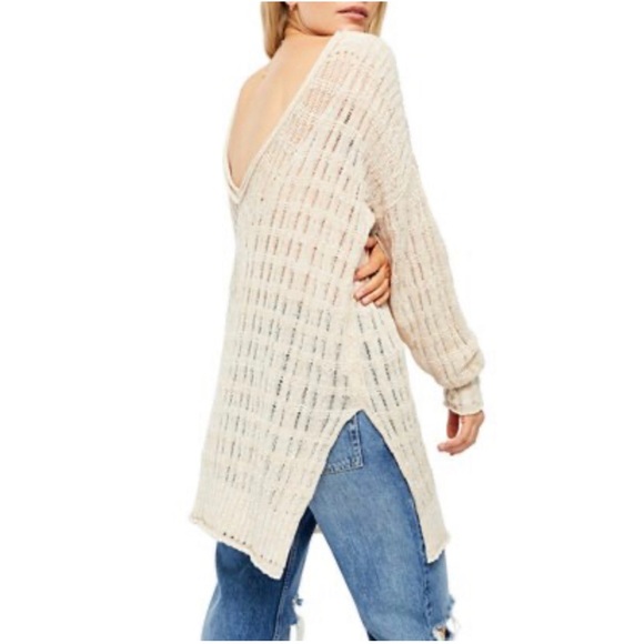 Free People-  Pretty in Pointelle Pullover - Picture 2 of 3